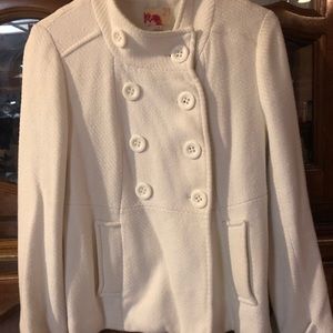 Forever 21 white button up coat